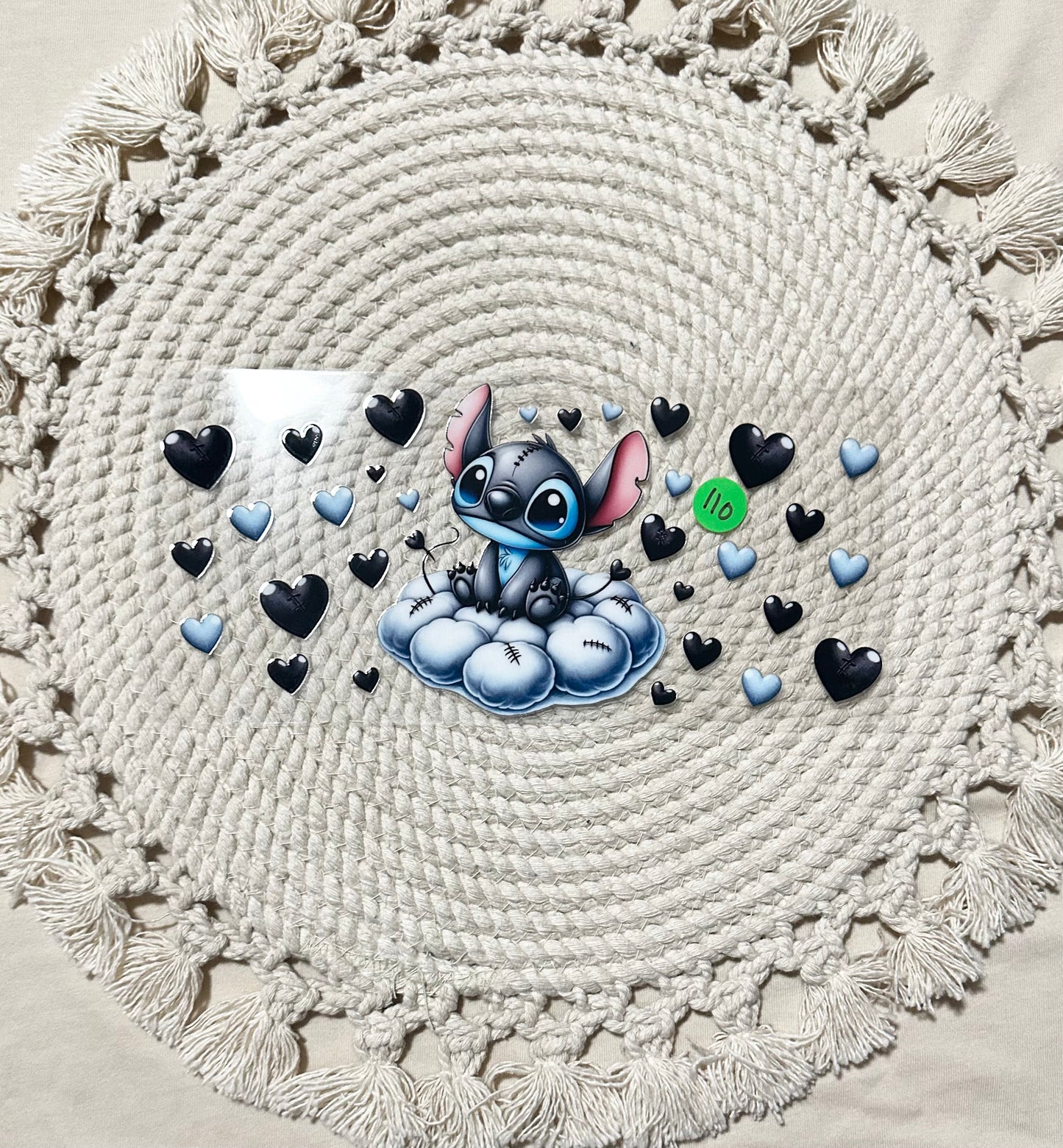 #110 Stitch Black Hearts