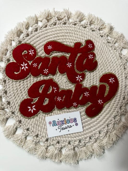 Santa Baby Snowflake Chenille Patch